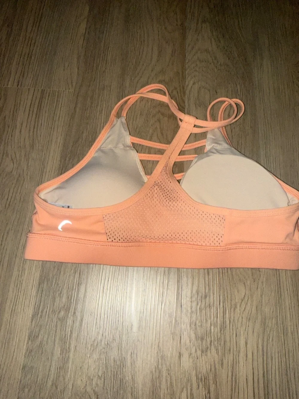 ZYIA Peach Strappy Sports Bra Athletic Activewear Yoga Gym Training Athleisure